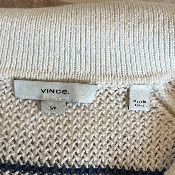 Vince Racked
Ribbed Stripe Cotton Knit Pullover Blue and White Size Small - Picture 9 of 12
